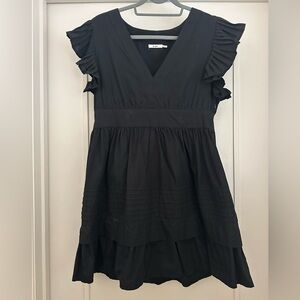 Elegant Black Ruffled Dress